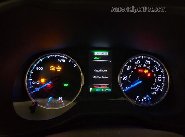 2T3R6RFV3MW006440 2021 TOYOTA RAV4 Белый Вид щитка приборов