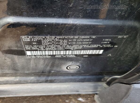 2T3RFREV1GW535844 2016 TOYOTA RAV4 Black Engine compartment view
