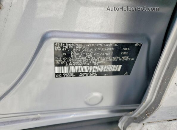 2T3RFREV1HW670694 2017 TOYOTA RAV4 Silver Շարժիչի բաժամունքի տեսք