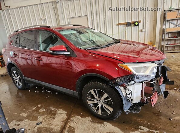 2T3RFREV3JW855500 2018 TOYOTA RAV4 Красный Передняя правая четверть