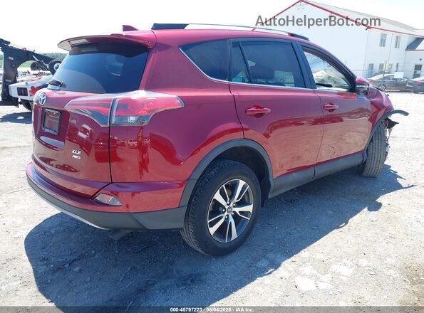2T3RFREV4JW710997 2018 TOYOTA RAV4 Red უკანა მარჯვენა