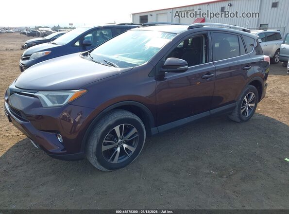 2T3RFREV4JW720672 2018 TOYOTA RAV4 Purple Передня ліва чверть