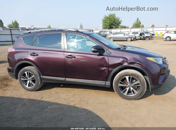 2T3RFREV4JW720672 2018 TOYOTA RAV4 Purple Вид задньої частини салону