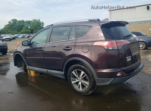 2T3RFREV4JW812817 2018 TOYOTA RAV4 Purple Tył lewy