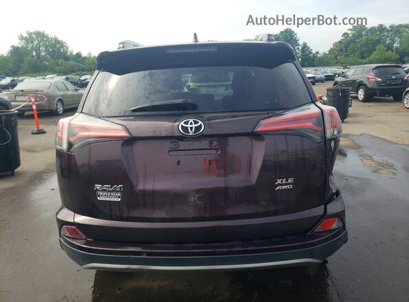 2T3RFREV4JW812817 2018 TOYOTA RAV4 Purple Widok z tyłu