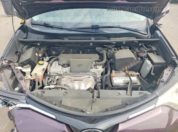 2T3RFREV4JW812817 2018 TOYOTA RAV4 Purple Widok komory silnika
