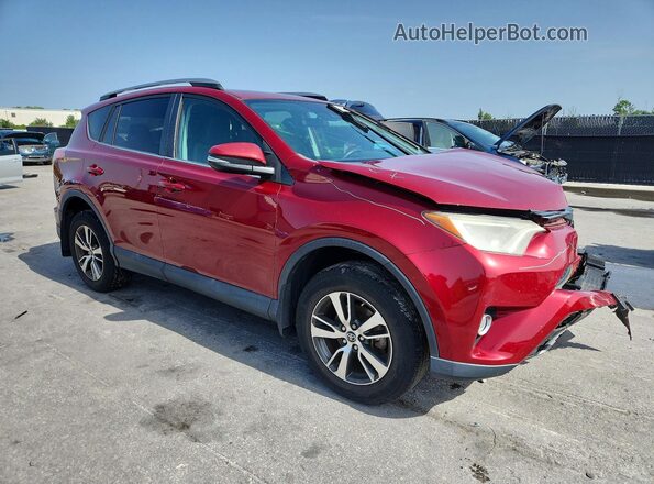 2T3RFREV8JW789364 2018 TOYOTA RAV4 Красный Передняя правая четверть