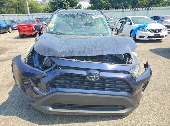 2T3RWRFV4KW025866 2019 TOYOTA RAV4 Blue Rear seats view