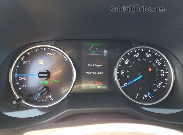 2T3RWRFV7KW011525 2019 TOYOTA RAV4 Black Vista del cuadro de instrumentos