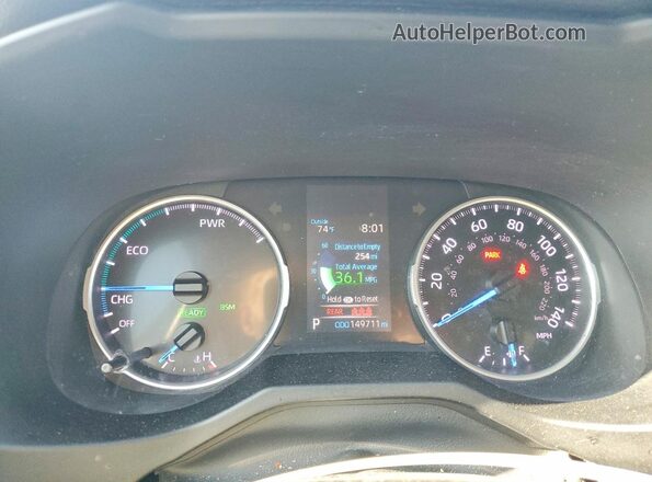 2T3RWRFV7MW111692 2021 TOYOTA RAV4 Gray Widok zestawu wskaźników