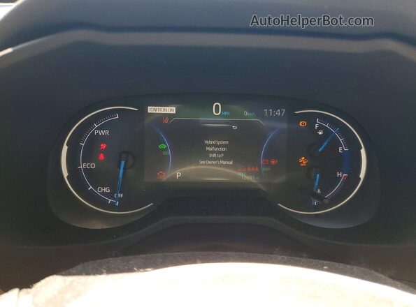 2T3RWRFV7RW251913 2024 TOYOTA RAV4 Blue ხელსაწყოთა პანელის ხედი