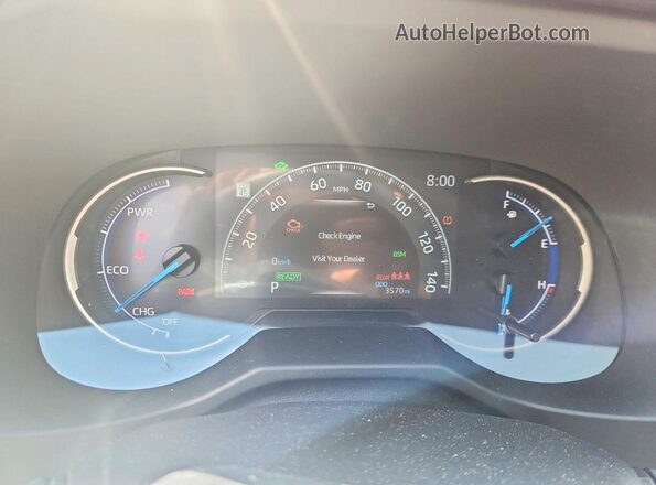 2T3RWRFV9SW294896 2025 TOYOTA RAV4 Maroon Instrument cluster view