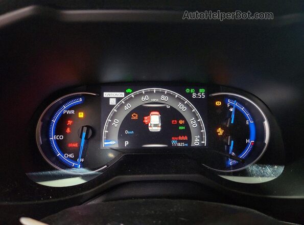 2T3UWRFV1PW151605 2023 TOYOTA RAV4 White Instrument cluster view