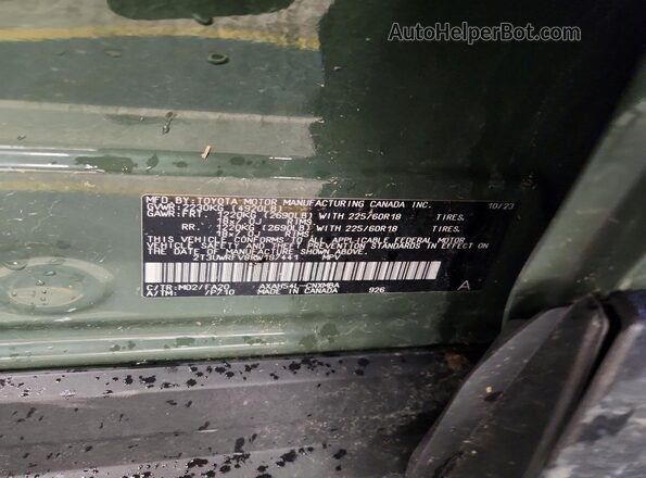 2T3UWRFV8RW187441 2024 TOYOTA RAV4 Зеленый Вид подкапотного пространства