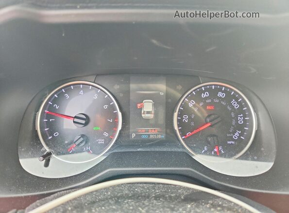2T3W1RFV0MW135592 2021 TOYOTA RAV4 Red ხელსაწყოთა პანელის ხედი