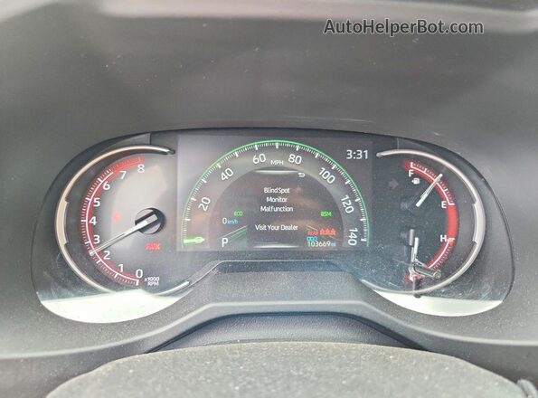 2T3W1RFV1PC214503 2023 TOYOTA RAV4 White Widok zestawu wskaźników