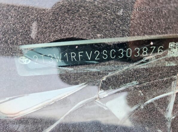 2T3W1RFV2SC303876 2025 TOYOTA RAV4 Silver VIN կոդի պիտակի տեսք