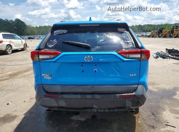 2T3W1RFV3KW007442 2019 TOYOTA RAV4 Бирюзовый Вид сзади