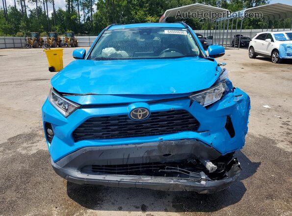 2T3W1RFV3KW007442 2019 TOYOTA RAV4 Бирюзовый Вид спереди