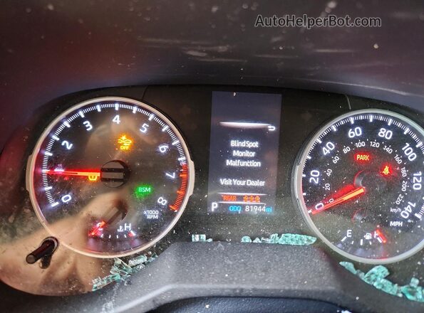 2T3W1RFV3LC082595 2020 TOYOTA RAV4 Black Widok zestawu wskaźników