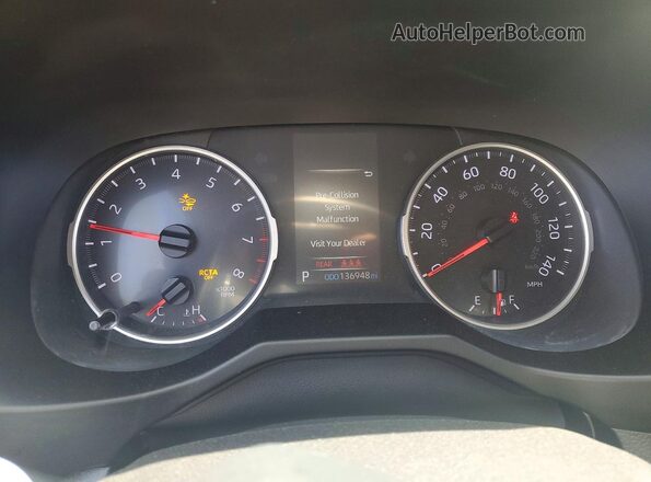 2T3W1RFV3MC106301 2021 TOYOTA RAV4 White Instrument cluster view