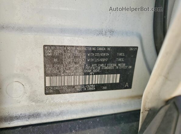 2T3W1RFV3MC149164 2021 TOYOTA RAV4 Белый Вид подкапотного пространства