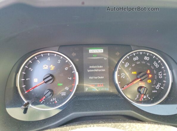 2T3W1RFV3NW230262 2022 TOYOTA RAV4 White Instrument cluster view