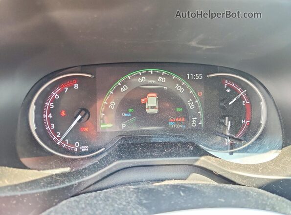 2T3W1RFV6RW303050 2024 TOYOTA RAV4 White Instrument cluster view