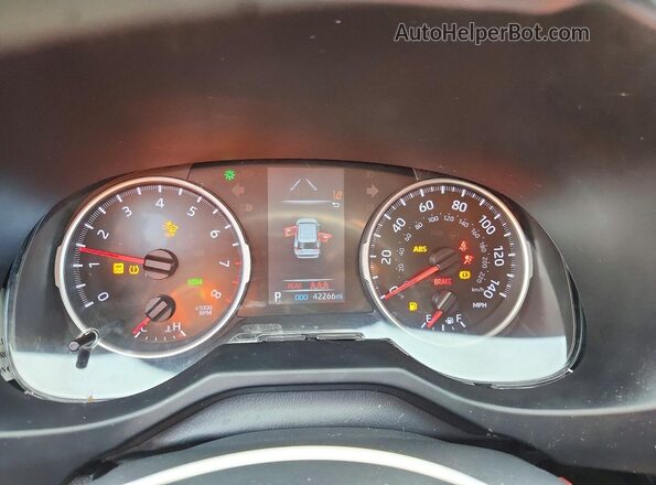 2T3W1RFV7NC208637 2022 TOYOTA RAV4 Black Widok zestawu wskaźników