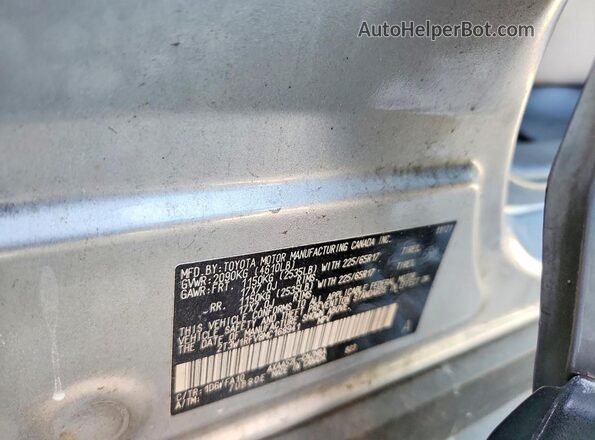 2T3W1RFV8MC168941 2021 TOYOTA RAV4 Silver VIN კოდის სტიკერის ხედი