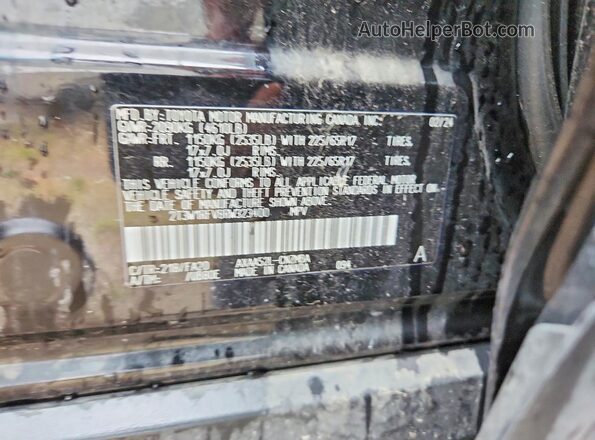 2T3W1RFV8RW323400 2024 TOYOTA RAV4 Черный Вид наклейки с VIN-кодом