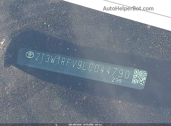 2T3W1RFV9LC044790 2020 TOYOTA RAV4 White 