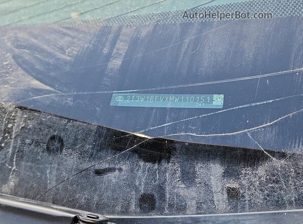 2T3W1RFVXMW110151 2021 TOYOTA RAV4 Blue Вид наклейки з VIN-кодом