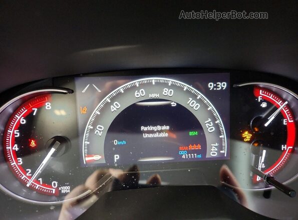 2T3W1RFVXRW338402 2024 TOYOTA RAV4 Blue Instrument cluster view