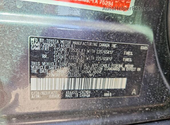 2T3W1RFVXSC323826 2025 TOYOTA RAV4 Charcoal 360 interior view