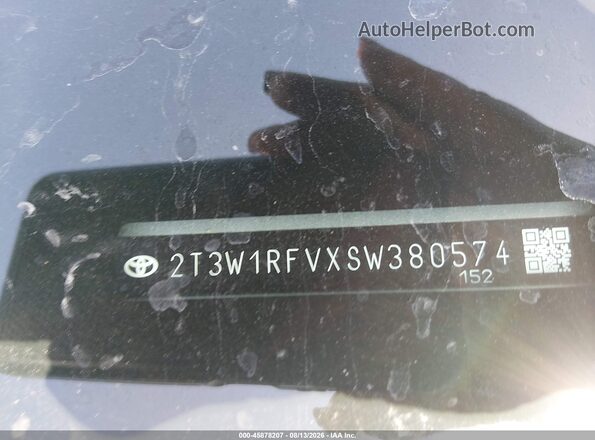 2T3W1RFVXSW380574 2025 TOYOTA RAV4 Silver Engine compartment view
