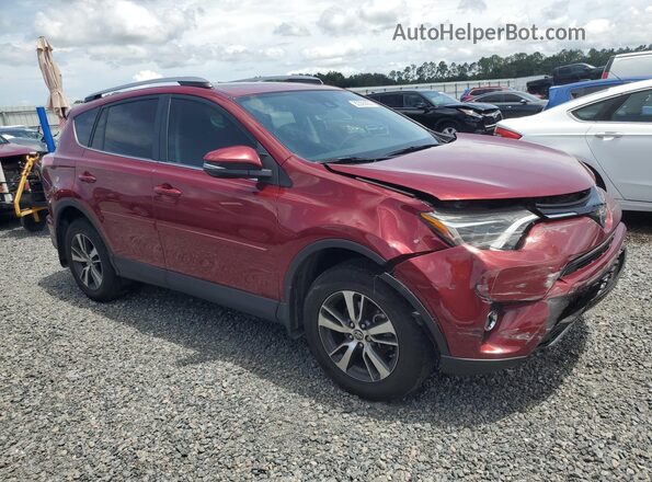 2T3WFREV0JW432375 2018 TOYOTA RAV4 Burgundy Przód prawy