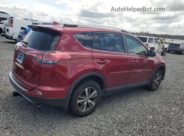 2T3WFREV0JW432375 2018 TOYOTA RAV4 Burgundy Tył prawy