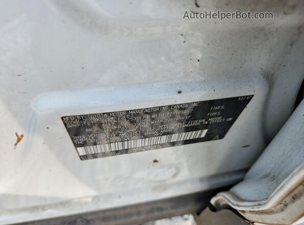 2T3WFREV4JW430824 2018 TOYOTA RAV4 White Вид наклейки з VIN-кодом