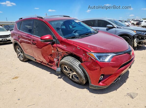 2T3WFREV7JW462392 2018 TOYOTA RAV4 Красный Вид спереди