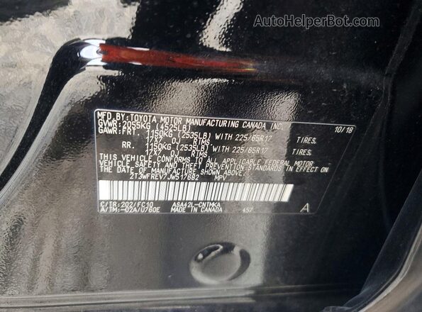 2T3WFREV7JW517682 2018 TOYOTA RAV4 Black 360 interior view