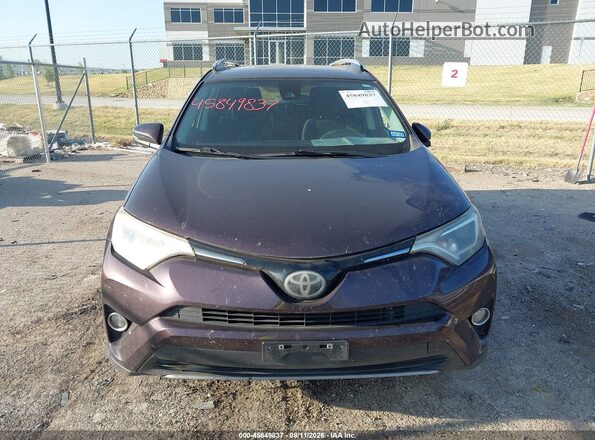 2T3WFREV8HW400428 2017 TOYOTA RAV4 Purple Вид щитка приладів