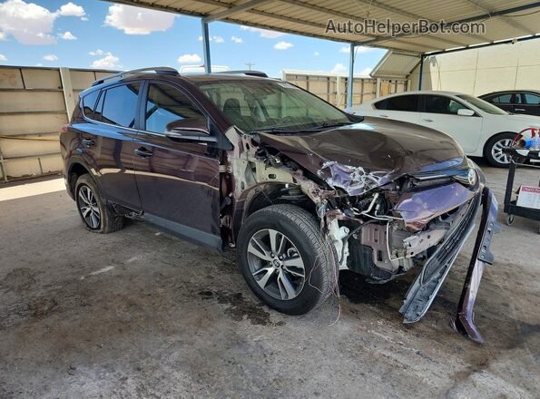 2T3WFREV9JW444041 2018 TOYOTA RAV4 Burgundy წინა მარჯვენა