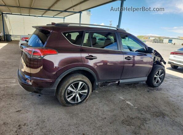 2T3WFREV9JW444041 2018 TOYOTA RAV4 Burgundy უკანა მარჯვენა