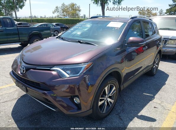 2T3WFREVXGW293400 2016 TOYOTA RAV4 Burgundy წინა მარცხენა ხედი სამი მეოთხედიდან