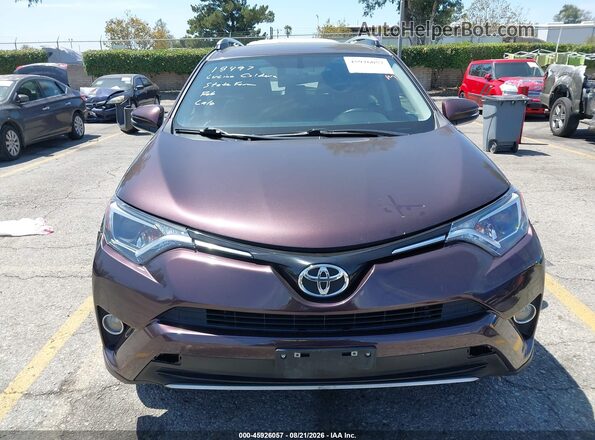 2T3WFREVXGW293400 2016 TOYOTA RAV4 Burgundy ხელსაწყოთა პანელის ხედი