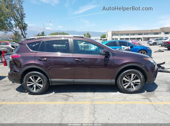2T3WFREVXGW293400 2016 TOYOTA RAV4 Burgundy უკანა სალონის ხედი