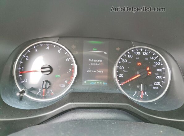 2T3Z1RFV5KC016206 2019 TOYOTA RAV4 Gray Instrument cluster view