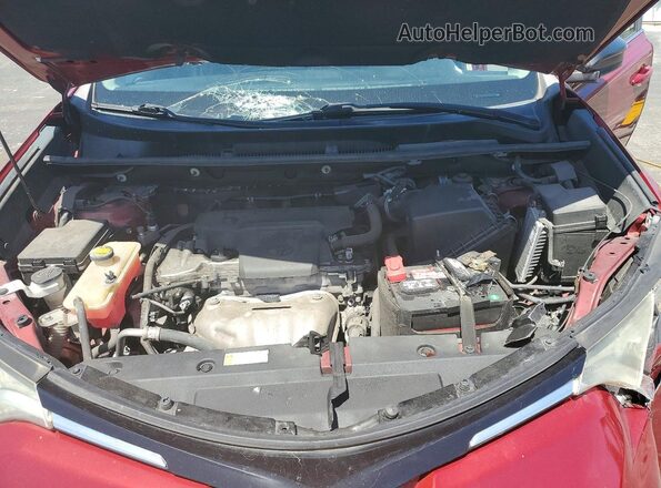 2T3ZFREV1JW496647 2018 TOYOTA RAV4 Red ძრავის განყოფილების ხედი