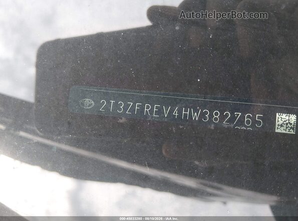 2T3ZFREV4HW382765 2017 TOYOTA RAV4 Black 